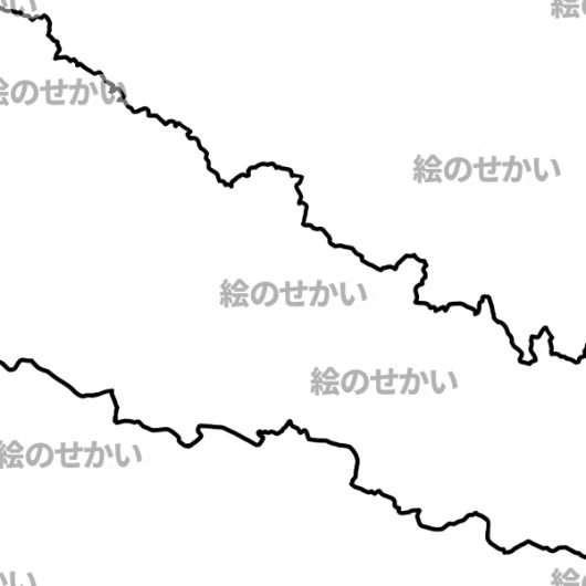 ネパールの白地図サンプル