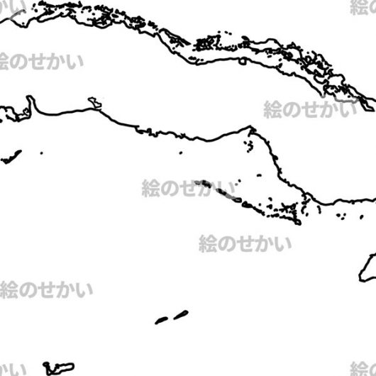キューバの白地図サンプル
