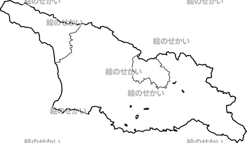 ジョージアの白地図サンプル