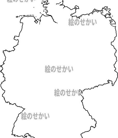 ドイツの白地図サンプル