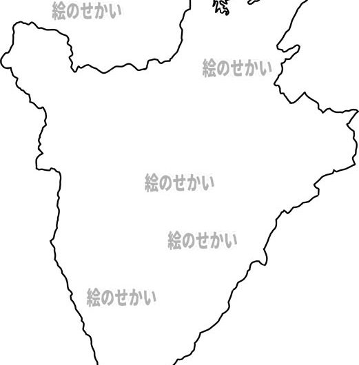 ブルンジの白地図サンプル