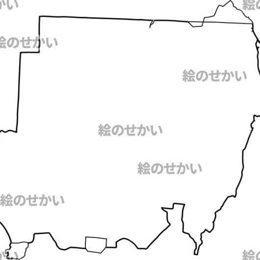 スーダンの白地図サンプル