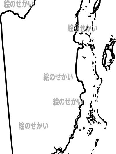 ベリーズの白地図サンプル