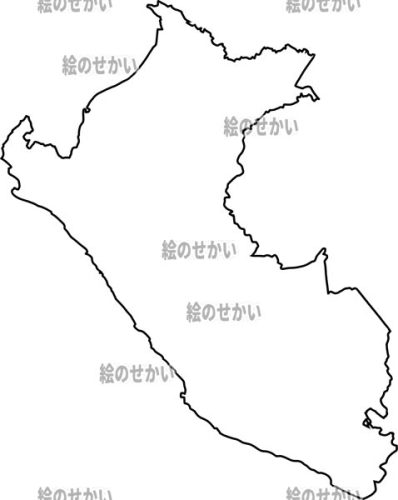 ペルーの白地図サンプル