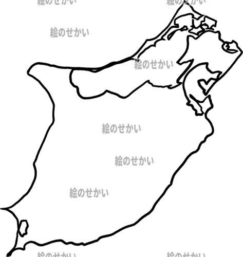 バーブーダの白地図サンプル