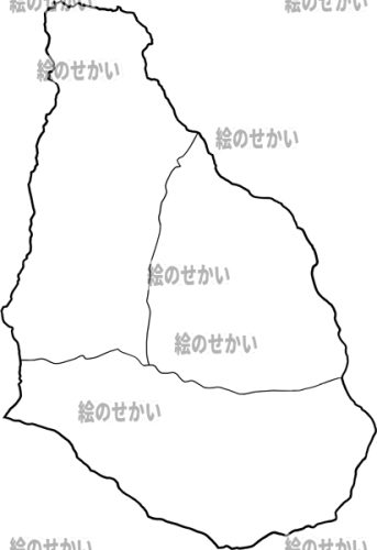 モントセラトの白地図サンプル