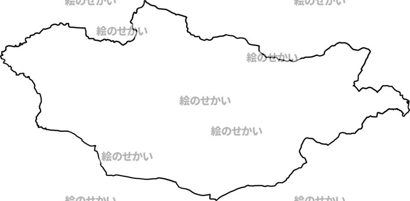 モンゴルの白地図サンプル