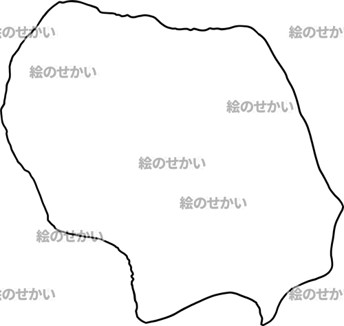 ニウエの白地図サンプル