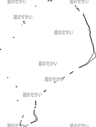 フナフティ島の白地図サンプル