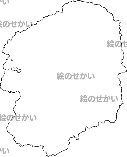 栃木県の白地図サンプル