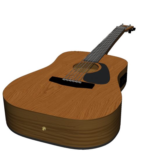 3Dモデル：アコースティックギター サンプル1