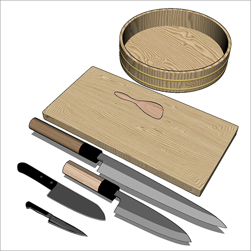 お寿司の調理器具セットサンプル